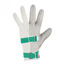 Mail à chaîne 304L Mesh en métal en acier inoxydable trois gants de ceinture textile à trois doigts